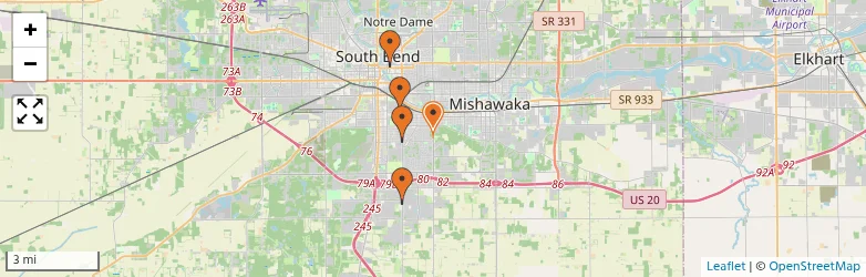 Related schools map