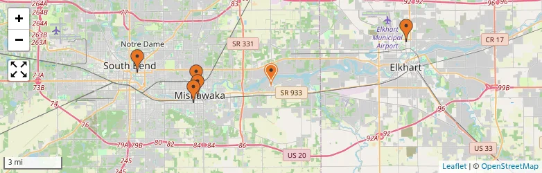 Related schools map