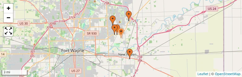 Related schools map