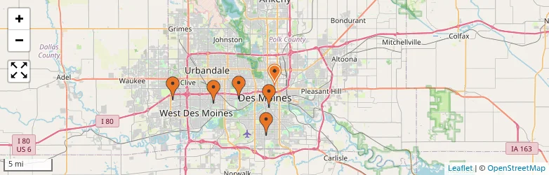Related schools map