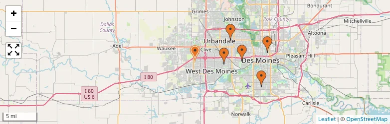 Related schools map