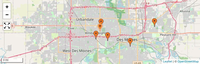 Related schools map