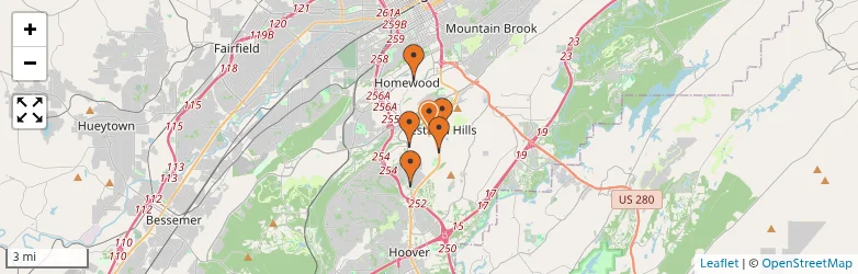 Related schools map