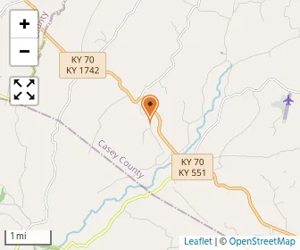 Map of Casey Amish Mennonite School