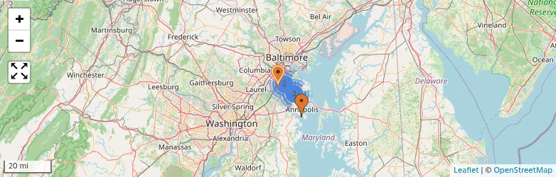 Related schools map