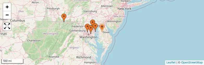 Related schools map