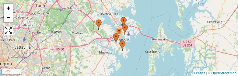 Related schools map