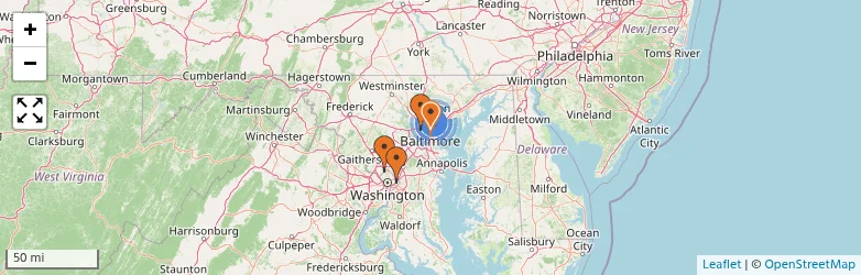 Related schools map