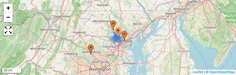 Related schools map