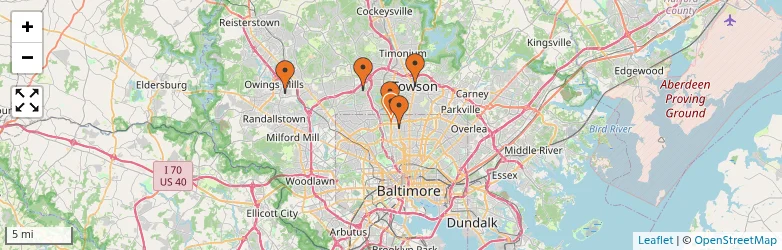 Related schools map