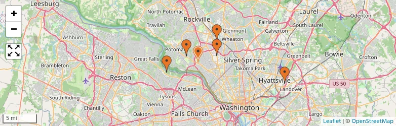 Related schools map