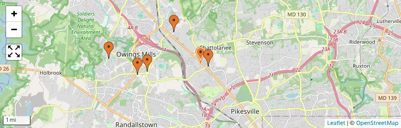 Related schools map