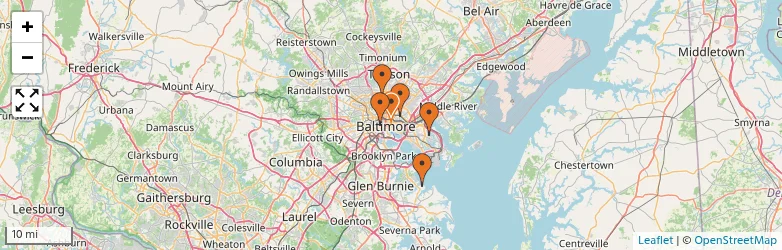 Related schools map