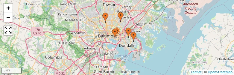 Related schools map