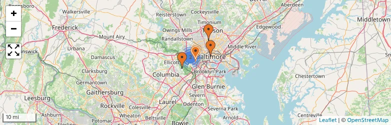 Related schools map