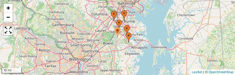 Related schools map