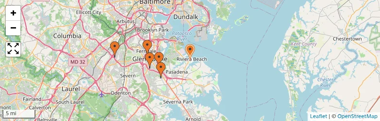 Related schools map