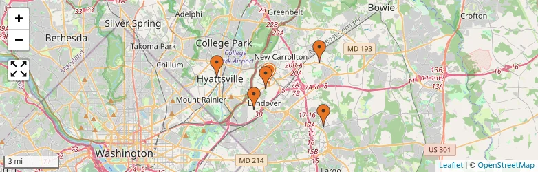 Related schools map
