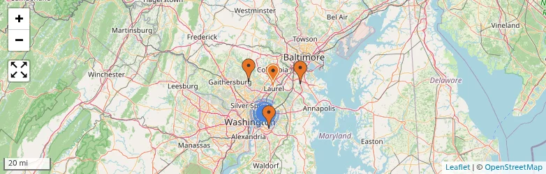Related schools map