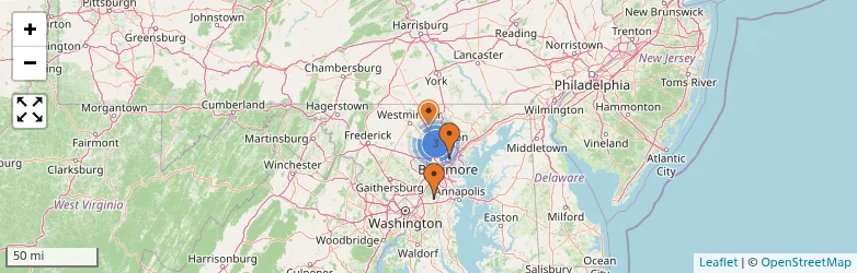 Related schools map