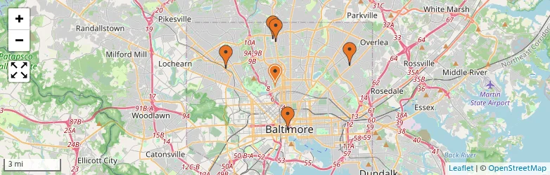 Related schools map