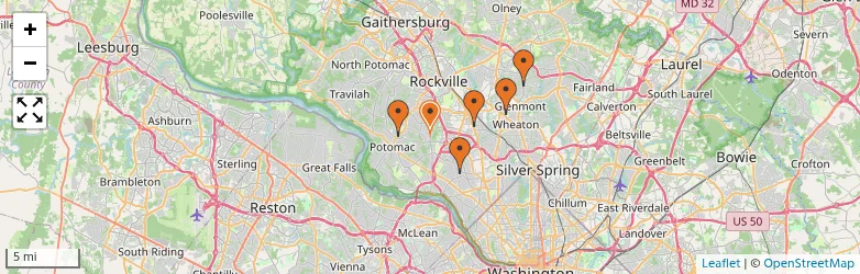 Related schools map