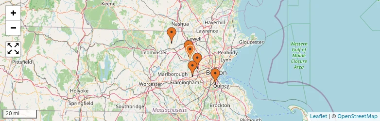 Related schools map