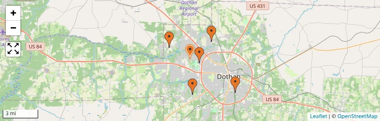 Related schools map