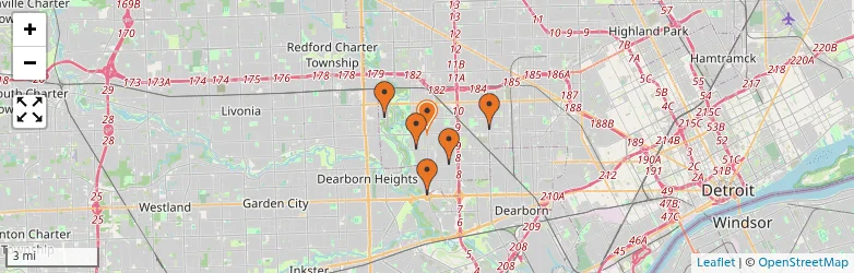 Related schools map