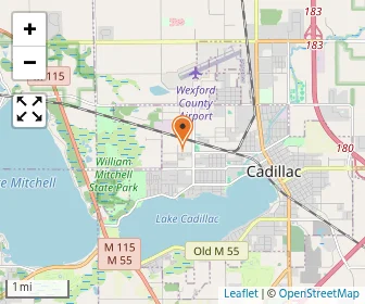 Map of Cadillac Heritage Christian School