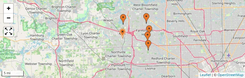 Related schools map