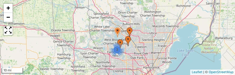 Related schools map