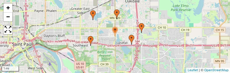 Related schools map