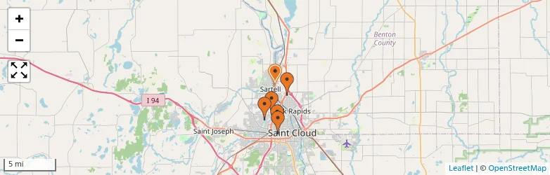 Related schools map