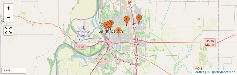 Related schools map