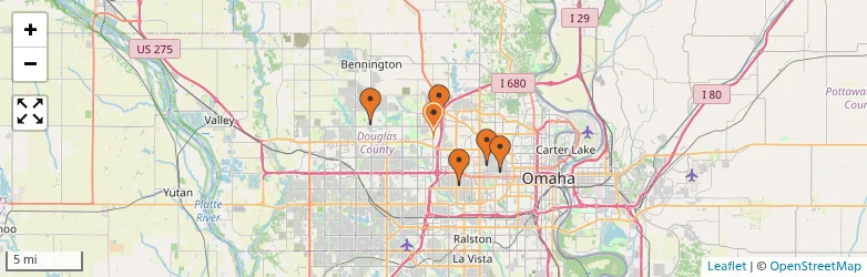 Related schools map