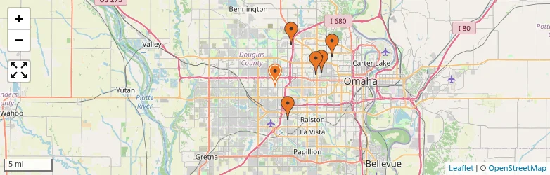 Related schools map