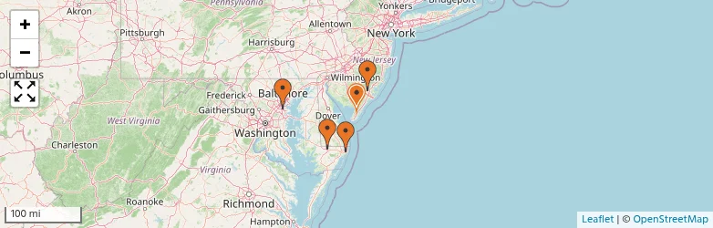 Related schools map