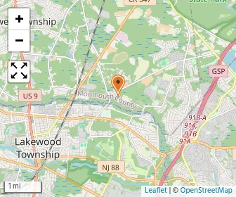 Map of Coastal Learning Center - Monmouth