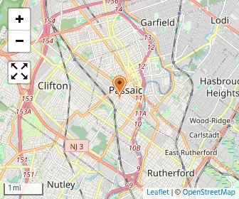 Map of Ybh Of Passaic-hillel