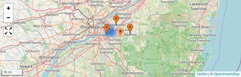 Related schools map
