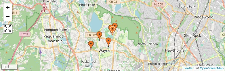 Related schools map