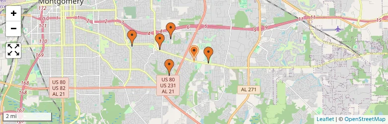 Related schools map