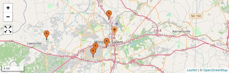Related schools map