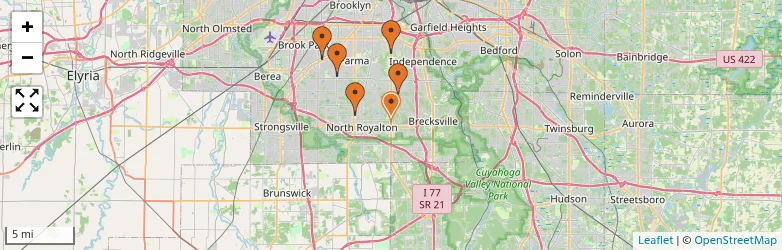 Related schools map