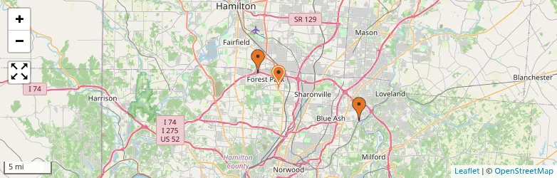 Related schools map