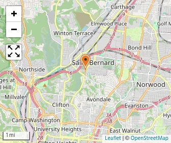 Map of Roger Bacon High School