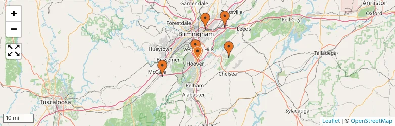 Related schools map