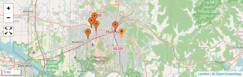 Related schools map