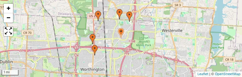 Related schools map